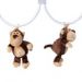 Lustre 2L Simples Floresta Com 2 Macacos Quarto Bebê Infantil Menina Menino