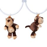 Lustre 2L Simples Floresta Com 2 Macacos Quarto Bebê Infantil Menina Menino