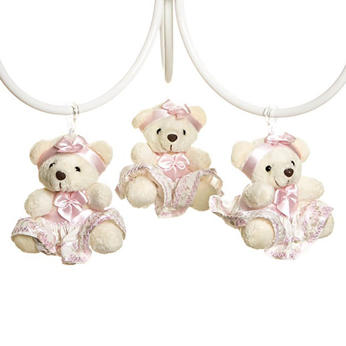 Lustre 3L Ariel Com 3 Ursinhas De Tiara Quarto Bebê Infantil