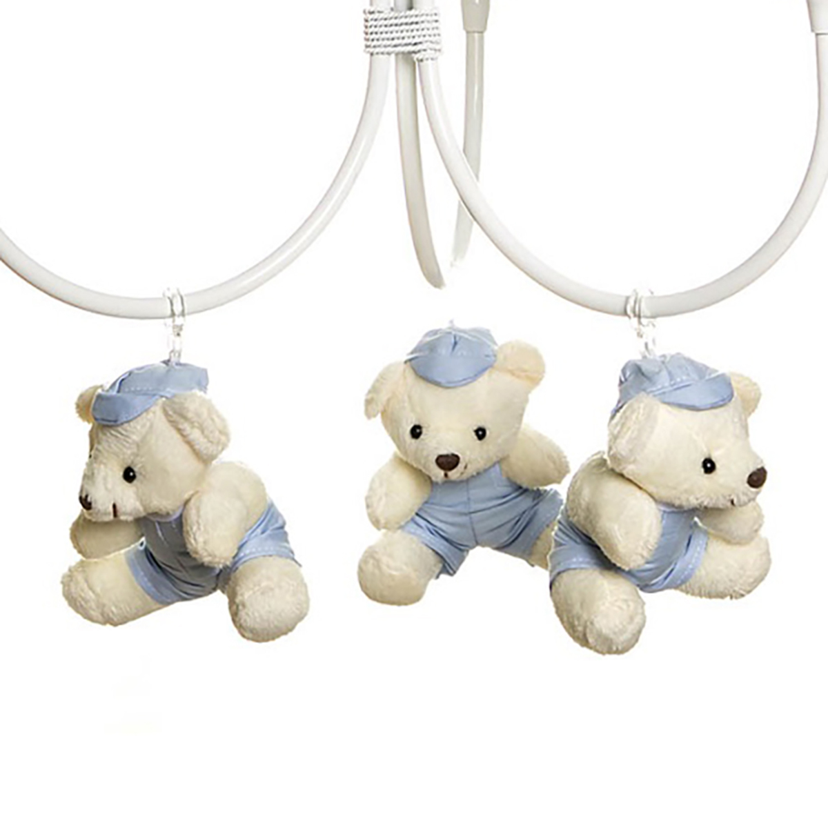Lustre 3L Ariel Com 3 Ursinhos De Boné Quarto Bebê Infantil