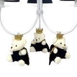 Lustre 3L Ariel Ursinhos Príncipes Marinho Quarto Bebê Infantil Menino