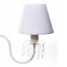 Lustre 3L Cristais 3 Flores P Branco Quarto Bebê Infantil Menina Menino