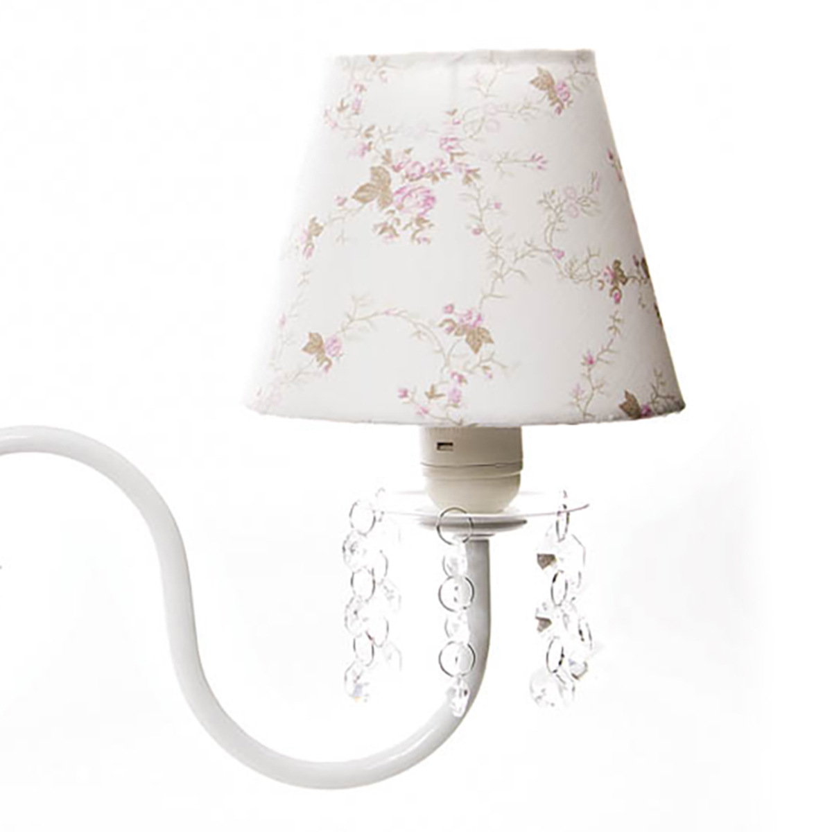 Lustre 3L Cristais 3 Flores P Rosa Quarto Bebê Infantil Menina