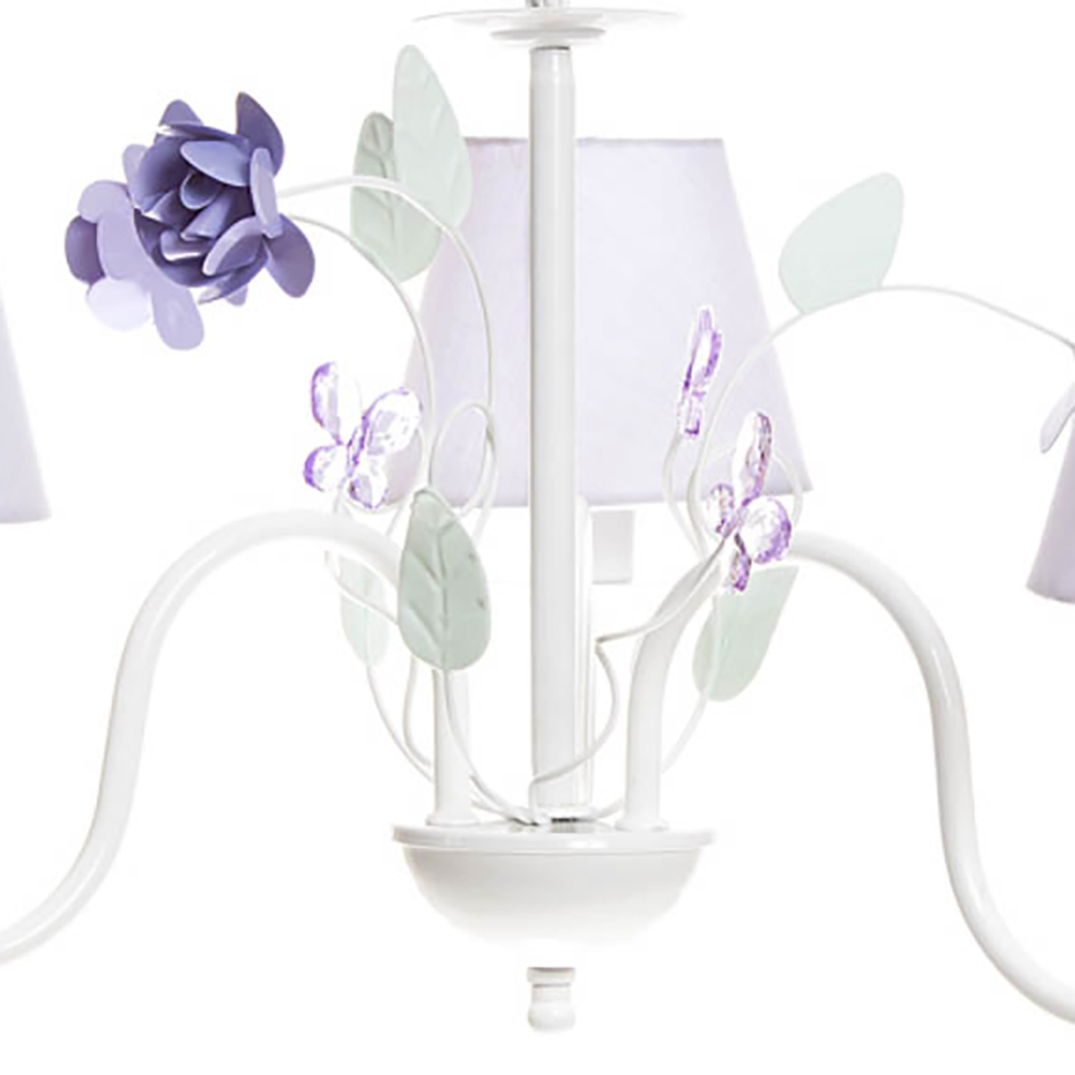 Lustre 3L Floral Lilás Quarto Bebê Infantil