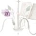 Lustre 3L Floral Rosa Quarto Bebê Infantil