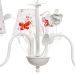 Lustre 3L Floral Vermelho Quarto Bebê Infantil