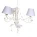 Lustre 3L Haste Madeira E Bailarinas Brancas Quarto Bebê Infantil Menina