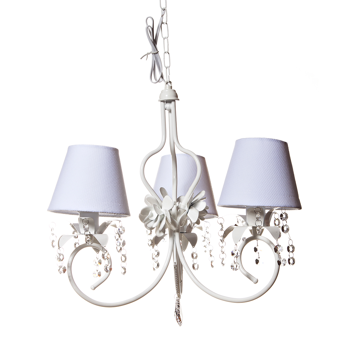 Lustre 3L Imperial Branco Quarto Bebê Infantil Menina Menino