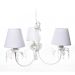 Lustre 3L Primavera Cristais 2 Flores G Branco Quarto Bebê Infantil