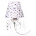Lustre 3L Primavera Cristais 2 Flores G Lilás Quarto Bebê Infantil