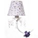 Lustre 3L Primavera Cristais 3 Flores P Lilás Quarto Bebê Infantil