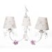 Lustre 3L Primavera Cristais 3 Flores P Rosa Quarto Bebê Infantil