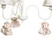 Lustre 3L Simples Com 3 Ursinhas De Tiara Quarto Bebê Infantil