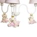 Lustre 3L Simples Com 3 Ursinhas Princesas Quarto Bebê Infantil