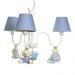 Lustre 3L Simples Com 3 Ursinhos Prí­ncipes Quarto Bebê Infantil