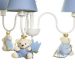 Lustre 3L Simples Com 3 Ursinhos Prí­ncipes Quarto Bebê Infantil