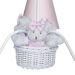 Lustre 3L Toys Claro Ursinha Rosa Quarto Bebê Infantil Menina