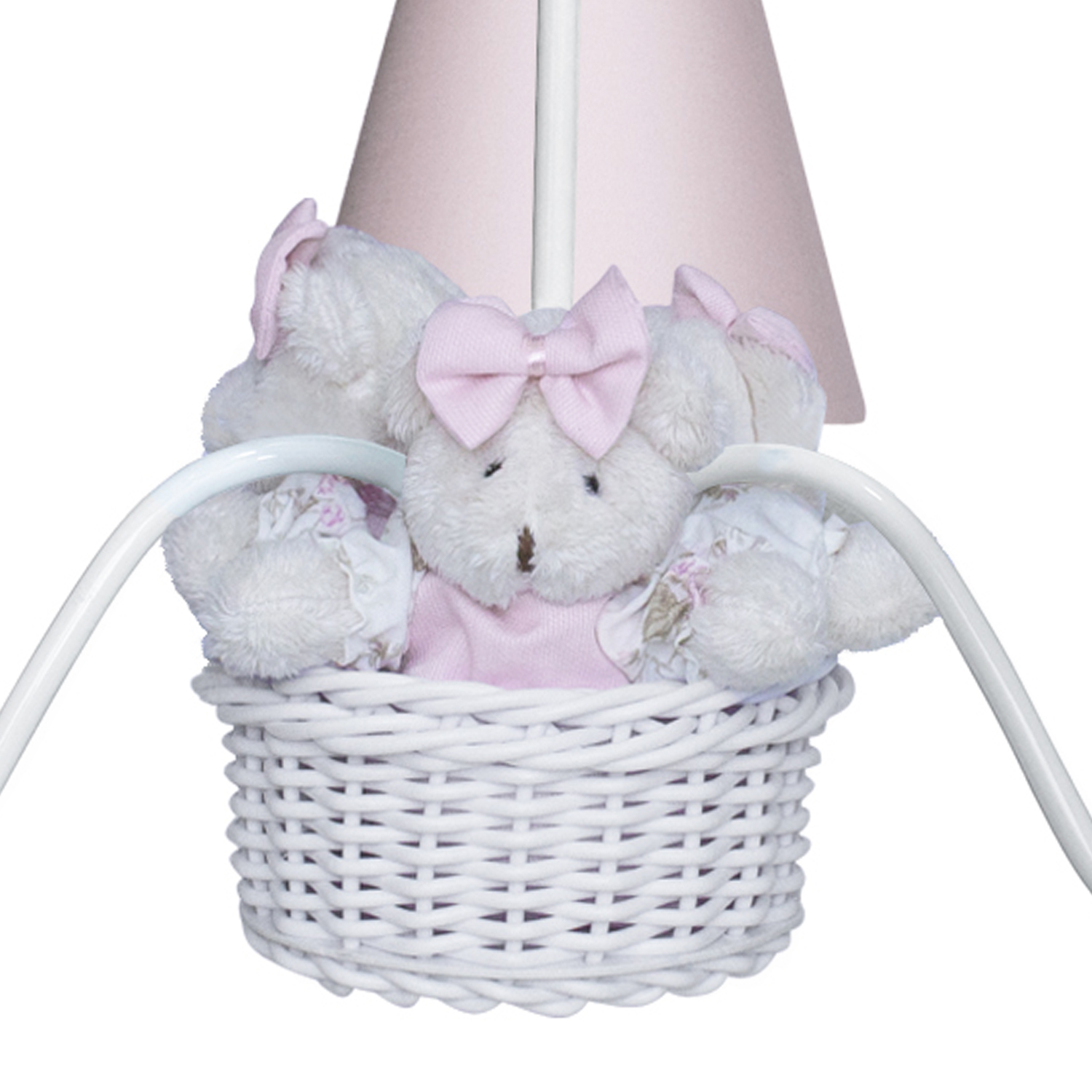 Lustre 3L Toys Claro Ursinha Rosa Quarto Bebê Infantil Menina