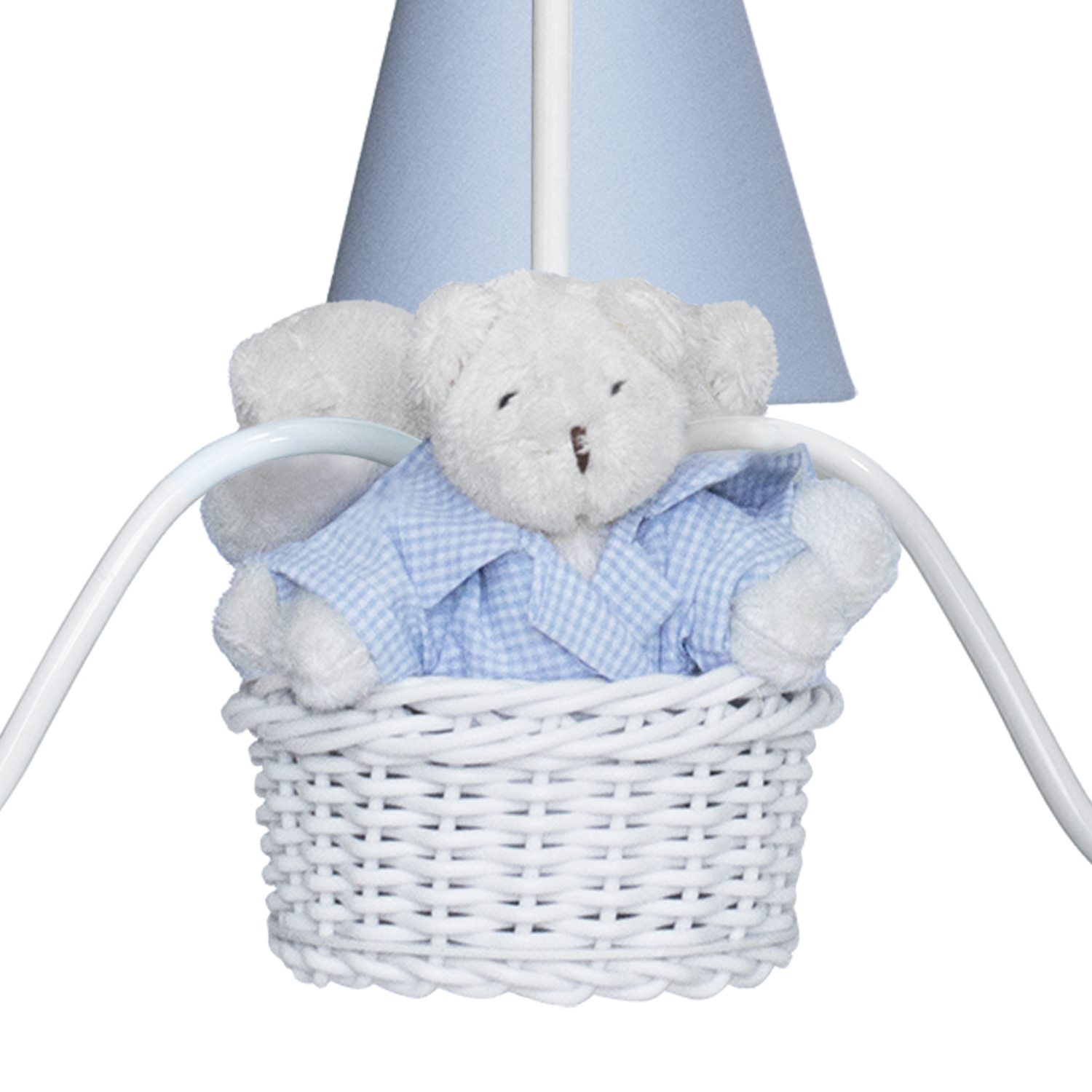 Lustre 3L Toys Claro Ursinho Azul Quarto Bebê Infantil Menino