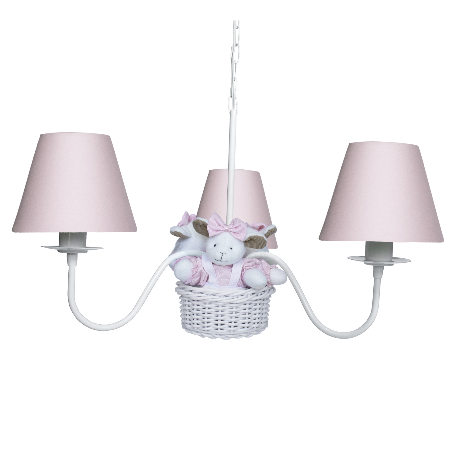 Lustre 3L Toys Ovelha Rosa Quarto Bebê Infantil Menina