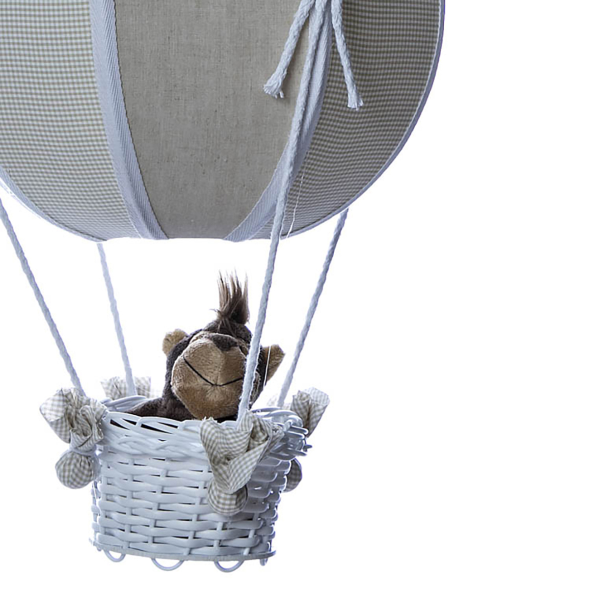 Lustre Balão Bolinha Bege Floresta Quarto Bebê Infantil Menino