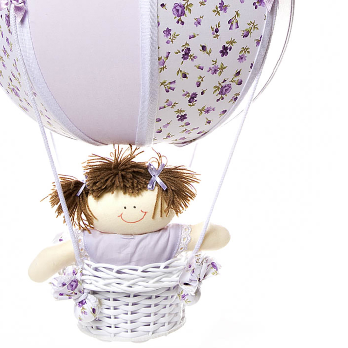 Lustre Balão Bolinha Lilás Quarto Bebê Infantil