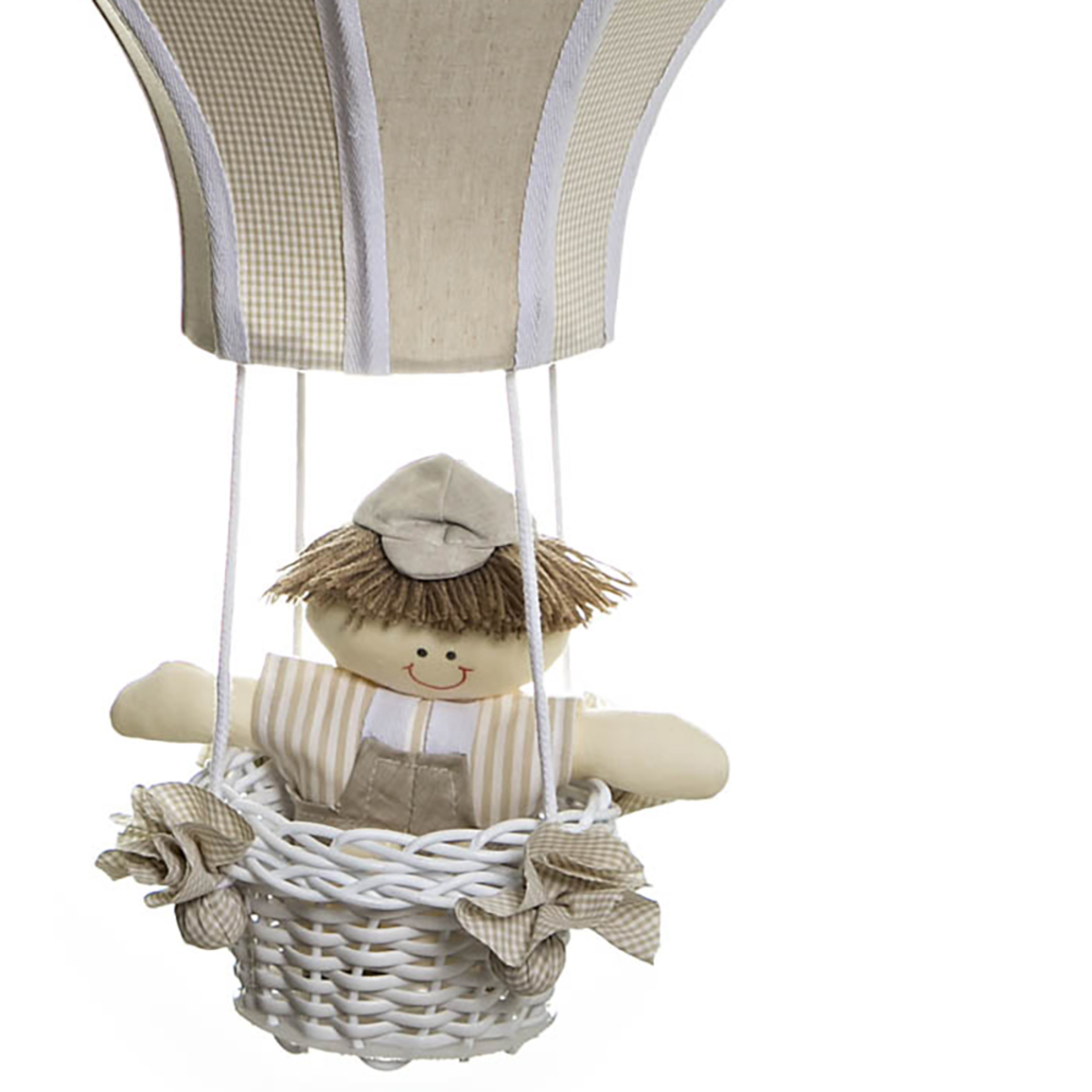 Lustre Balão Cintura Bege Quarto Bebê Infantil Menino
