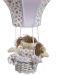 Lustre Balão Cintura Lilás Quarto Bebê Infantil Menina