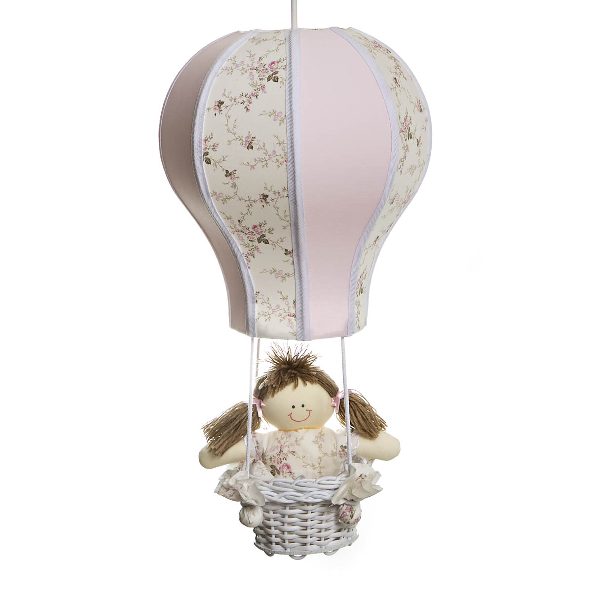Lustre Balão Cintura Rosa Quarto Bebê Infantil Menina