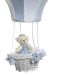 Lustre Balão Cintura Urso Azul Quarto Bebê Infantil Menino