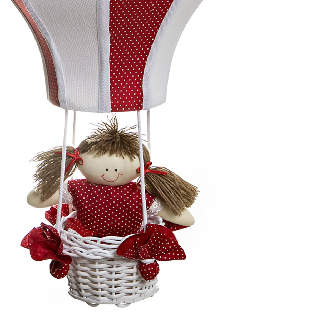 Lustre Balão Cintura Vermelho Quarto Bebê Infantil Menina