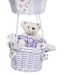 Lustre Balão G Lilás Com Ursinha Quarto Bebê Infantil