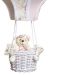 Lustre Balão G Rosa Com Ursinha Quarto Bebê Infantil