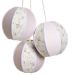 Lustre Pendente 3 Bolinhas Rosa Quarto Bebê Infantil Menina