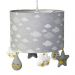 Lustre Tubular Chuva De Amor Cinza Quarto Bebê Infantil Menina Menino