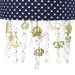 Lustre Tubular Cristais Coroas Douradas Quarto Bebê Infantil Menino