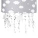 Lustre Tubular Cristais Nuvem Elefante Quarto Bebê Infantil Menino Menina