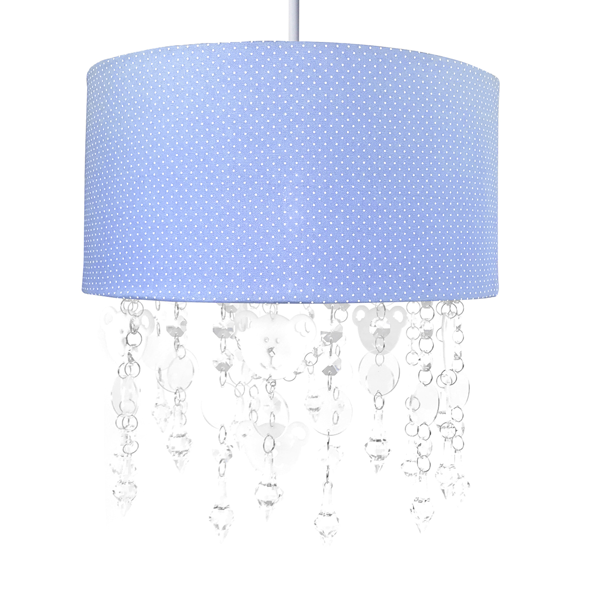 Lustre Tubular Cristais Ursinhos Quarto Bebê Infantil Menino