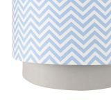 Lustre Tubular Duplo Chevron Azul Quarto Bebê Infantil Menino
