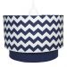 Lustre Tubular Duplo Chevron Marinho Quarto Bebê Infantil Unissex