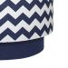 Lustre Tubular Duplo Chevron Marinho Quarto Bebê Infantil Unissex