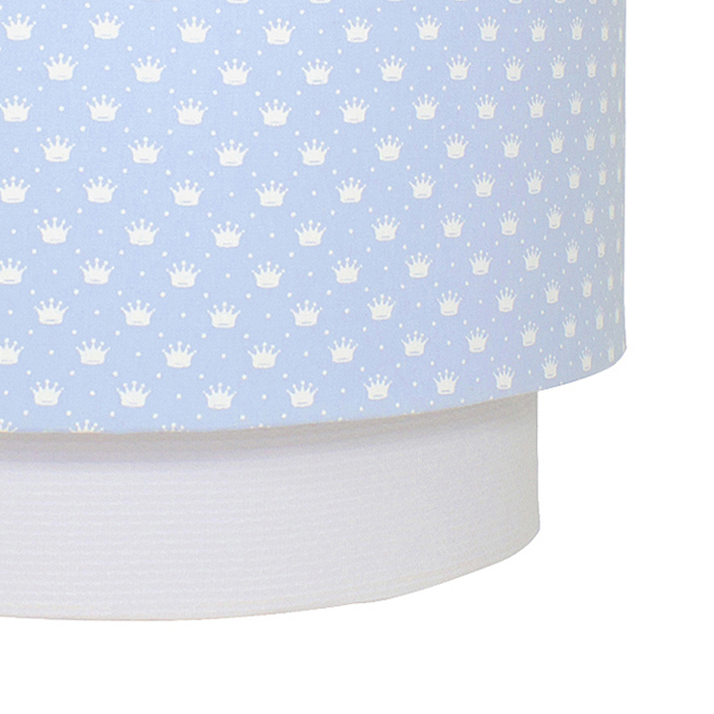 Lustre Tubular Duplo Coroa Azul Quarto Bebê Infantil Menino