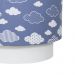 Lustre Tubular Duplo Nuvem Chevron Marinho Quarto Bebê Infantil Unissex