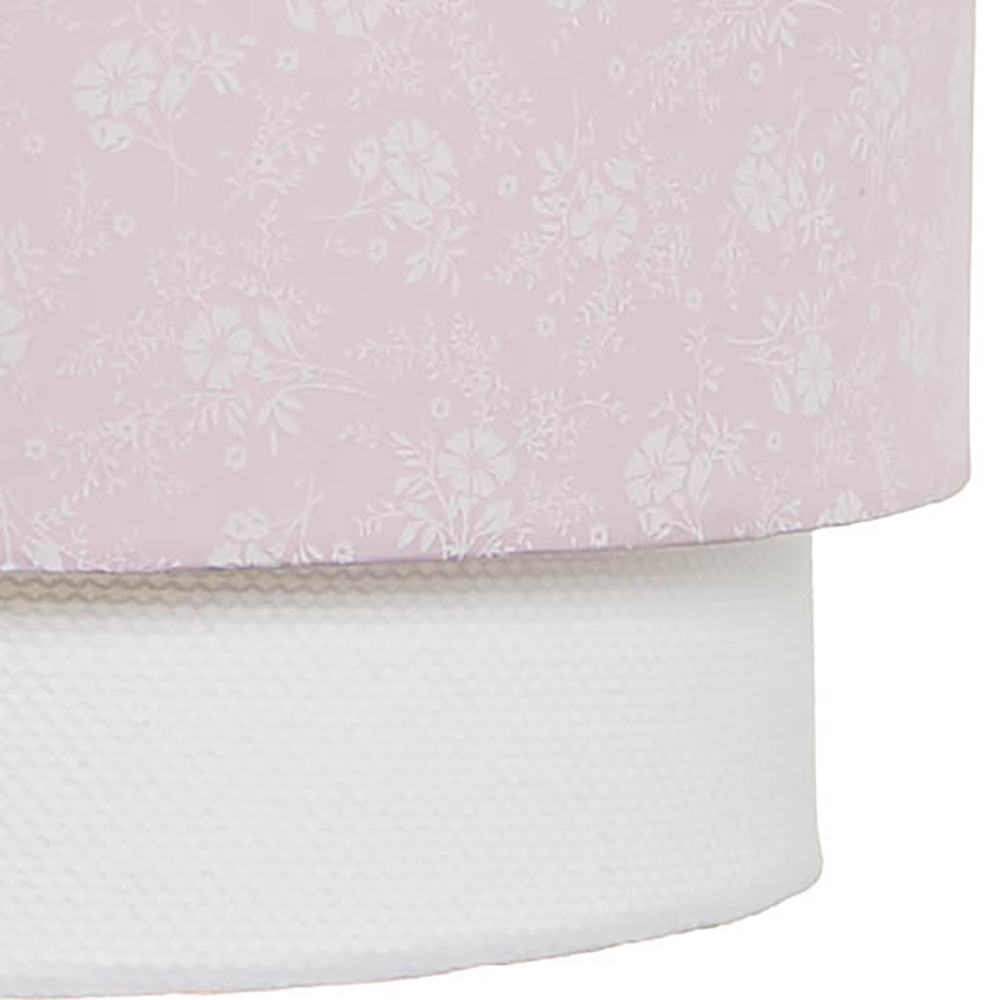 Lustre Tubular Duplo Rosa Branco Quarto Bebê Infantil