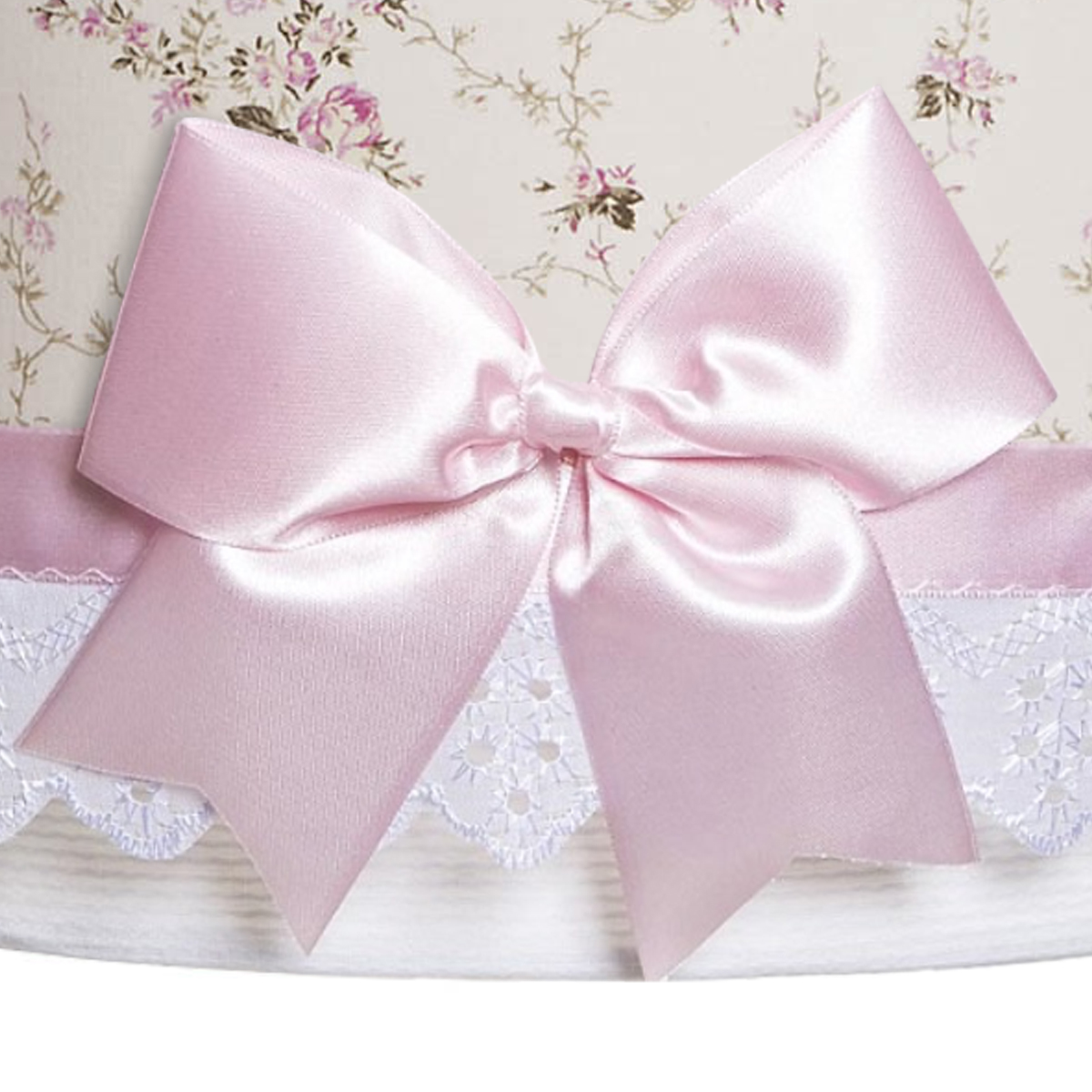 Lustre Tubular Duplo Rosa Com Laço Quarto Bebê Infantil