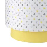 Lustre Tubular Duplo Triângulos Amarelos Quarto Bebê Infantil Menino Menina
