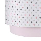 Lustre Tubular Duplo Triângulos Rosa Quarto Bebê Infantil Menina