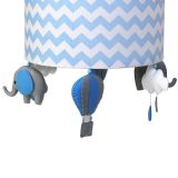 Lustre Tubular Elefante Azul Quarto Bebê Infantil Menino