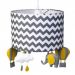 Lustre Tubular Elefante Cinza Quarto Bebê Infantil Menina Menino
