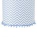 Lustre Tubular Pompom Chevron Azul Quarto Bebê Infantil Menino